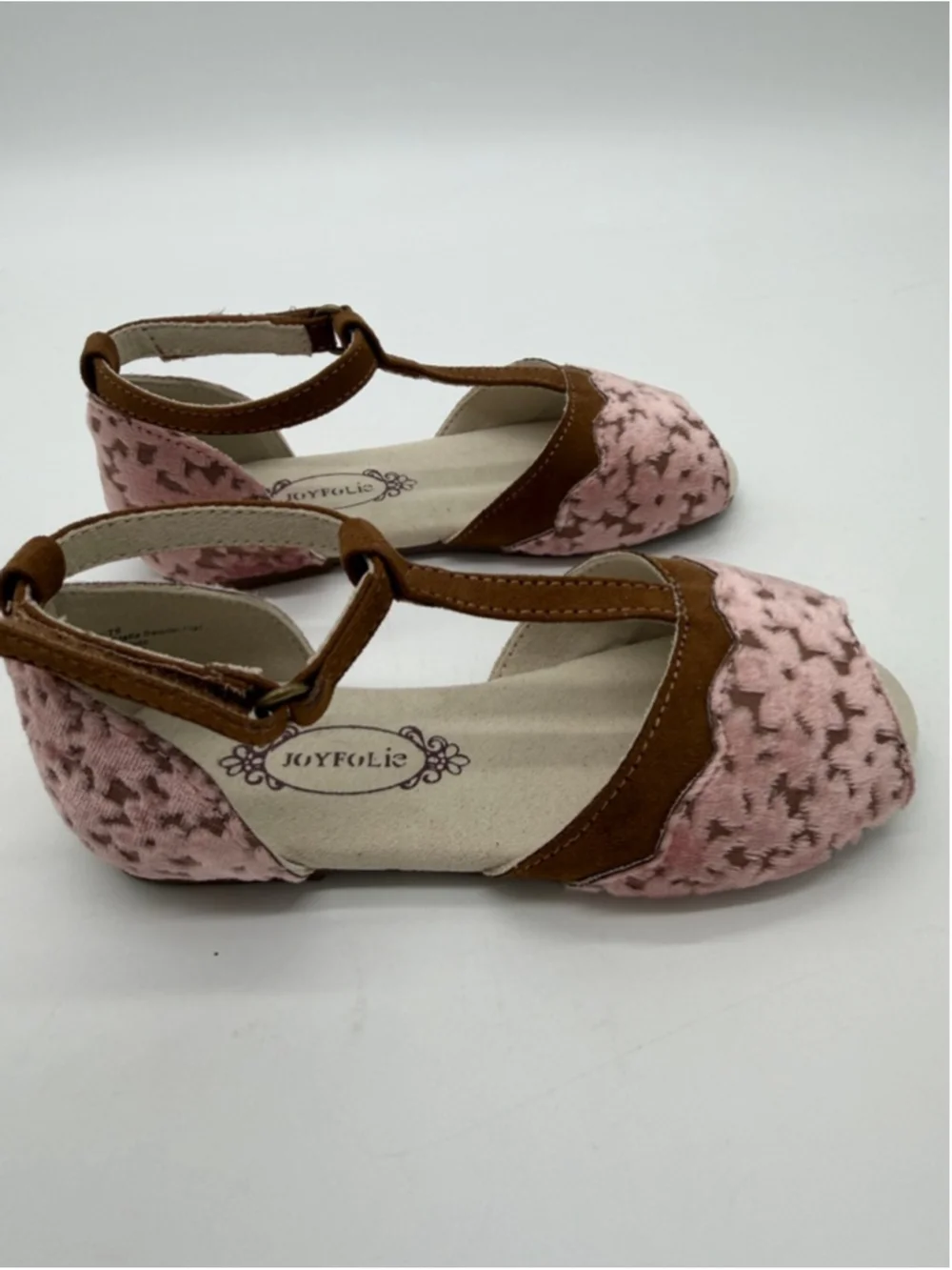 JOYFOLIE Pink Brown Stella Sandal Flat Size 9 (Toddler Girl)